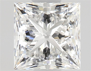 Picture of Natural Diamond 0.61 Carats, Princess with  Cut, F Color, VS1 Clarity and Certified by GIA