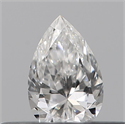 Natural Diamond 0.14 Carats, Pear with  Cut, E Color, VS2 Clarity and Certified by IGI