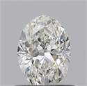 Natural Diamond 0.50 Carats, Oval with  Cut, H Color, VVS1 Clarity and Certified by GIA
