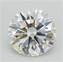 Lab Grown Diamond 2.06 Carats, Round with Ideal Cut, D Color, VVS1 Clarity and Certified by IGI