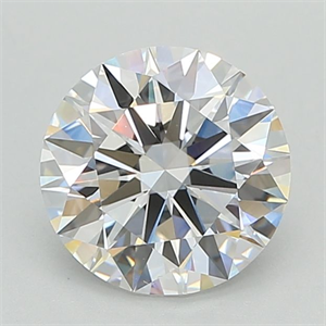 Picture of Lab Grown Diamond 2.06 Carats, Round with Ideal Cut, D Color, VVS1 Clarity and Certified by IGI