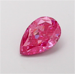 Picture of Lab Grown Diamond 1.23 Carats, Pear with  Cut, Fancy Vivid Pink Color, VVS2 Clarity and Certified by IGI