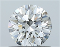 Natural Diamond 0.70 Carats, Round with Excellent Cut, H Color, SI1 Clarity and Certified by GIA