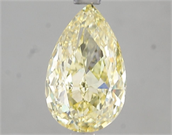 Picture of Lab Grown Diamond 2.08 Carats, Pear with  Cut, Fancy Intense Yellow Color, VS1 Clarity and Certified by IGI