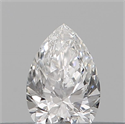 Diamante Natural 0.12 quilates, De pera , Color E, claridad VVS2 y certificado IGI