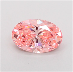 Picture of Lab Grown Diamond 2.64 Carats, Oval with  Cut, Fancy Vivid Pink Color, VS1 Clarity and Certified by IGI