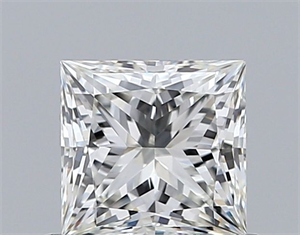 Picture of Natural Diamond 0.73 Carats, Princess with  Cut, J Color, VVS2 Clarity and Certified by GIA
