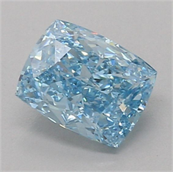 Picture of Lab Grown Diamond 1.43 Carats, CUSHION MODIFIED with  Cut, Fancy Vivid Blue Color, VS1 Clarity and Certified by IGI