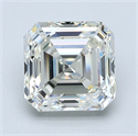 Natural Diamond 1.50 Carats, Asscher with  Cut, J Color, VS2 Clarity and Certified by GIA