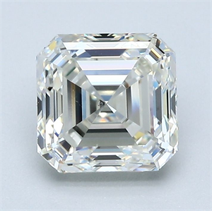 Picture of Natural Diamond 1.50 Carats, Asscher with  Cut, J Color, VS2 Clarity and Certified by GIA