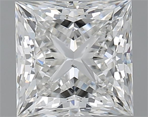 Picture of Natural Diamond 1.51 Carats, Princess with  Cut, F Color, SI1 Clarity and Certified by GIA