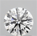 Lab Grown Diamond 1.09 Carats, Round with Ideal Cut, D Color, VVS2 Clarity and Certified by IGI