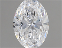 Natural Diamond 0.50 Carats, Oval with  Cut, D Color, VS2 Clarity and Certified by GIA