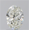 Natural Diamond 1.01 Carats, Oval with  Cut, J Color, VVS2 Clarity and Certified by GIA