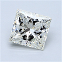Natural Diamond 3.14 Carats, Princess with  Cut, J Color, SI1 Clarity and Certified by GIA