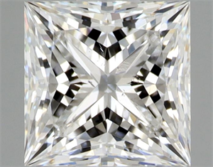 Picture of Natural Diamond 0.90 Carats, Princess with  Cut, E Color, SI2 Clarity and Certified by GIA