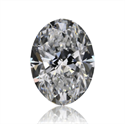 Natural Diamond 0.70 Carats, Oval with  Cut, D Color, VVS2 Clarity and Certified by GIA