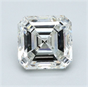 Natural Diamond 1.51 Carats, Asscher with  Cut, H Color, SI1 Clarity and Certified by GIA