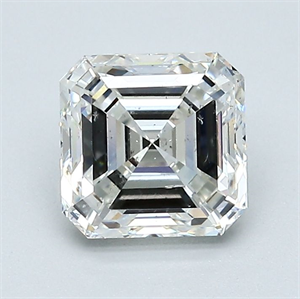 Picture of Natural Diamond 1.51 Carats, Asscher with  Cut, H Color, SI1 Clarity and Certified by GIA