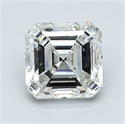 Natural Diamond 1.51 Carats, Asscher with  Cut, H Color, SI1 Clarity and Certified by GIA