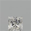 Natural Diamond 0.50 Carats, Princess with  Cut, G Color, VVS2 Clarity and Certified by GIA