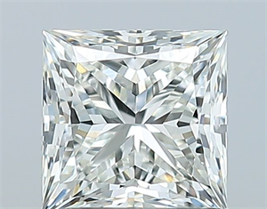 Picture of Natural Diamond 1.01 Carats, Princess with  Cut, H Color, VVS2 Clarity and Certified by IGI