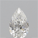Natural Diamond 0.50 Carats, Pear with  Cut, E Color, VS1 Clarity and Certified by GIA
