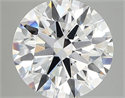 Lab Grown Diamond 4.71 Carats, Round with Ideal Cut, D Color, VVS2 Clarity and Certified by IGI