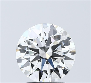 Picture of Lab Grown Diamond 2.05 Carats, Round with Ideal Cut, D Color, VVS1 Clarity and Certified by IGI