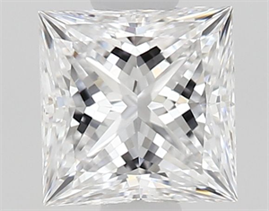 Picture of Natural Diamond 0.56 Carats, Princess with  Cut, D Color, IF Clarity and Certified by GIA