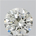 Natural Diamond 1.30 Carats, Round with Excellent Cut, J Color, SI1 Clarity and Certified by IGI