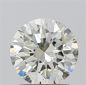 Picture of Natural Diamond 1.30 Carats, Round with Excellent Cut, J Color, SI1 Clarity and Certified by IGI