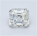 Natural Diamond 1.01 Carats, Asscher with  Cut, H Color, VS1 Clarity and Certified by GIA