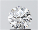Lab Grown Diamond 1.03 Carats, Round with Ideal Cut, D Color, VVS2 Clarity and Certified by IGI