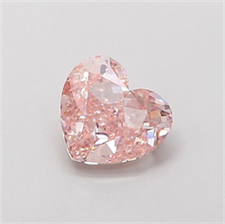 Picture of Lab Grown Diamond 1.44 Carats, Heart with  Cut, Fancy Intense Pink Color, VS2 Clarity and Certified by IGI