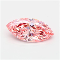 Picture of Lab Grown Diamond 2.72 Carats, Marquise with  Cut, Fancy Vivid Pink Color, VVS2 Clarity and Certified by IGI