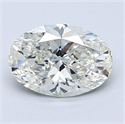 Natural Diamond 1.52 Carats, Oval with  Cut, I Color, VS1 Clarity and Certified by GIA