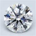 Natural Diamond 2.51 Carats, Round with Excellent Cut, D Color, SI1 Clarity and Certified by GIA
