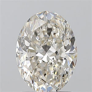 Foto Diamante Natural 1.51 quilates, Ovalado , Color J, claridad SI2 y certificado GIA de