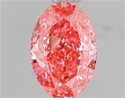 Picture of Lab Grown Diamond 1.53 Carats, Oval with  Cut, Fancy Vivid Pink Color, VS2 Clarity and Certified by IGI