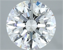 Natural Diamond 2.51 Carats, Round with Excellent Cut, H Color, SI1 Clarity and Certified by IGI