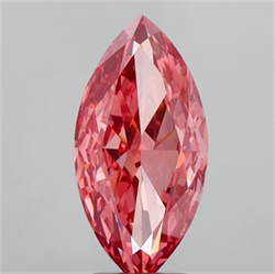 Picture of Lab Grown Diamond 5.35 Carats, Marquise with  Cut, Fancy Vivid Pink Color, VS1 Clarity and Certified by IGI