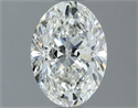 Natural Diamond 1.30 Carats, Oval with  Cut, H Color, VS2 Clarity and Certified by IGI