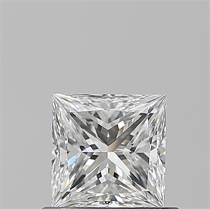 Picture of Natural Diamond 0.64 Carats, Princess with  Cut, E Color, VS2 Clarity and Certified by GIA