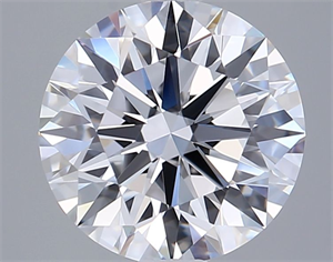 Picture of Lab Grown Diamond 2.52 Carats, Round with Excellent Cut, D Color, VVS2 Clarity and Certified by GIA