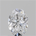 Natural Diamond 0.70 Carats, Oval with  Cut, D Color, VVS2 Clarity and Certified by GIA