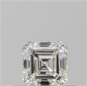 Natural Diamond 0.50 Carats, Asscher with  Cut, H Color, VS2 Clarity and Certified by GIA