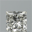 Natural Diamond 0.50 Carats, Princess with  Cut, H Color, IF Clarity and Certified by IGI