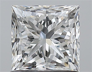 Picture of Natural Diamond 1.01 Carats, Princess with  Cut, F Color, VS1 Clarity and Certified by GIA