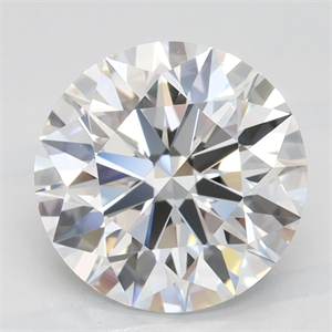Picture of Lab Grown Diamond 2.09 Carats, Round with Excellent Cut, D Color, VVS1 Clarity and Certified by GIA